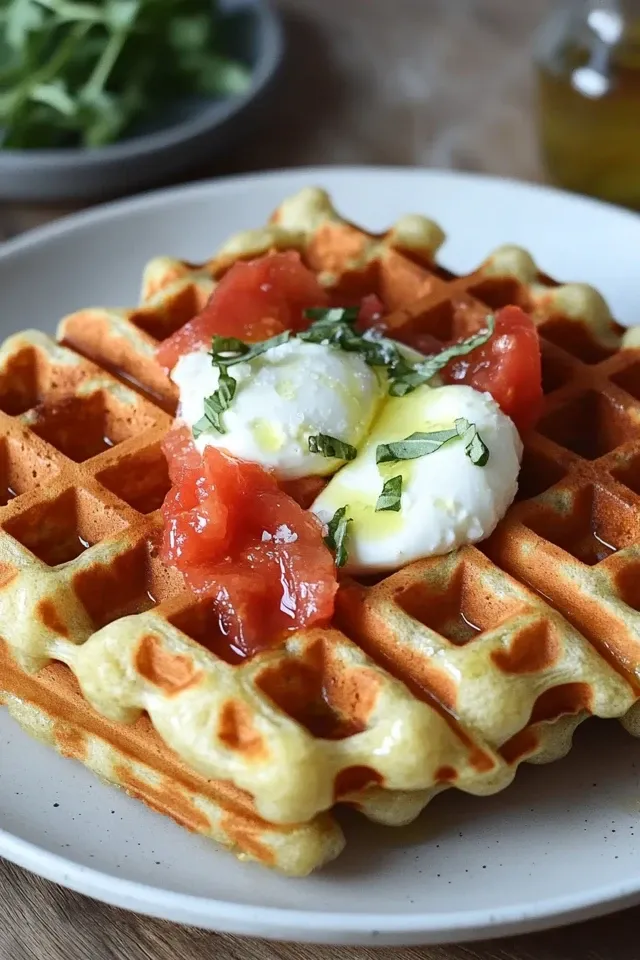 Schnelle Tomaten-Basilikum Waffeln für den perfekten Morgen